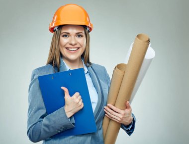 Planları tutan kadın Oluşturucu