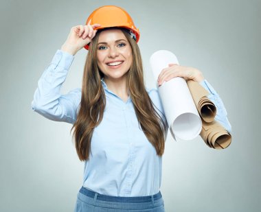 Genç iş kadını ölçmek, holding mimar techn kadar haddelenmiş.