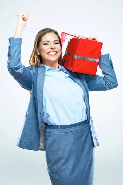 Presente de mulher de negócios bem sucedido . — Fotografia de Stock