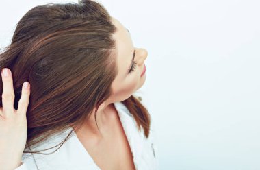 güzel kadın portre yüz.