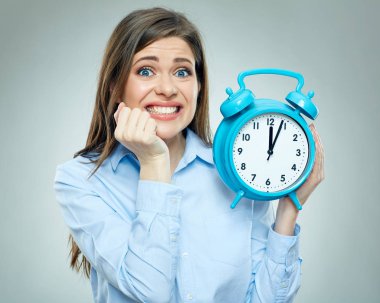 Son Tarih ala tutan korkmuş iş kadın kavramı öğe, dikey