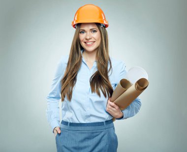 Genç iş kadını ölçmek, holding mimar techn kadar haddelenmiş.