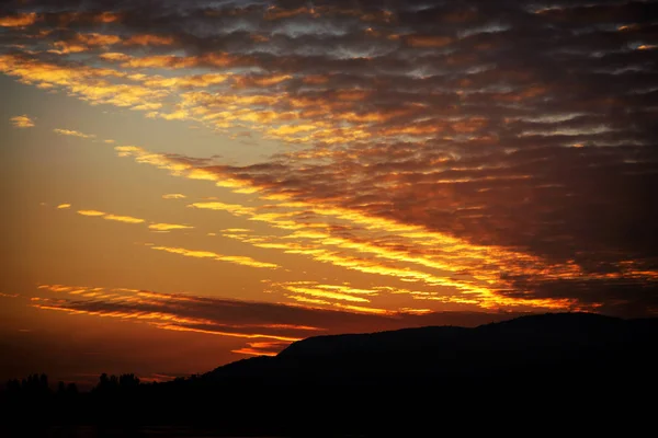 Pôr Sol Lago Balaton Hungria — Fotografia de Stock