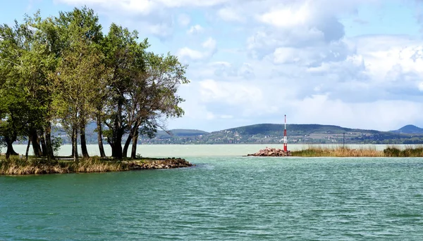 Λιμάνι σε Λίμνη Μπάλατον, Ουγγαρία (Balatonboglar ) — Φωτογραφία Αρχείου