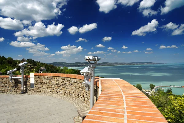 Vue sur le lac Balaton depuis Tihany — Photo