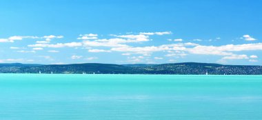 Yaz manzara Balaton Gölü, Macaristan 