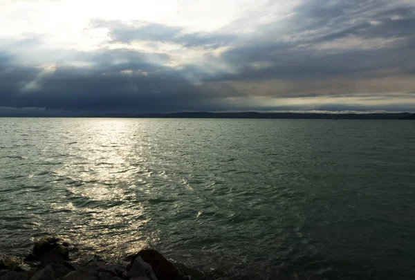 Sunset at Lake Balaton, Hungary — Stock Photo, Image