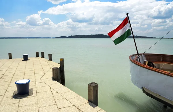 Puerto de Balatonfured en el lago Balaton — Foto de Stock