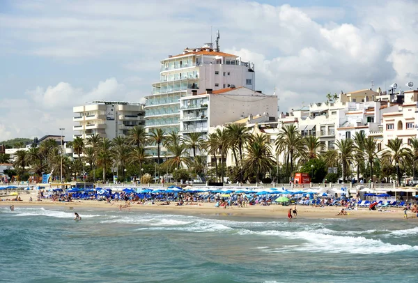 Sitges Beach i 21. September 2017, Spanien — Stockfoto
