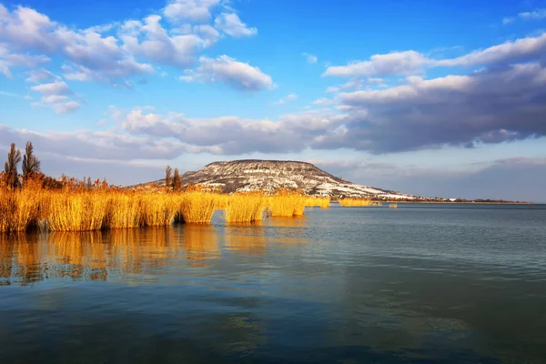 Landschap Van Het Balatonmeer Hongarije Rechtenvrije Stockafbeeldingen