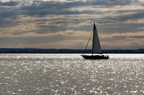 Voilier Sur Lac Balaton Hongrie — Photo