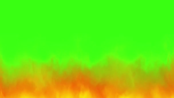 Plameny na zelené — Stock video
