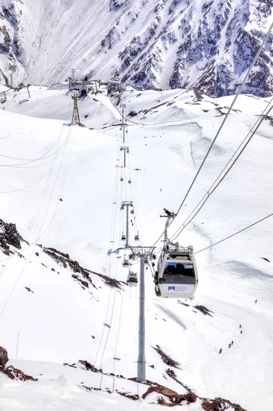 Elbrus. Aerial lift on the first level — Stock Photo, Image