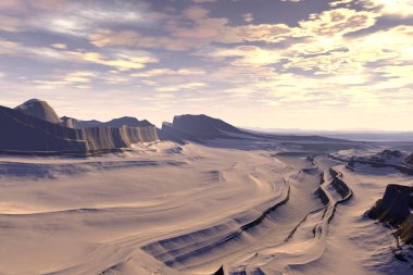 Fantezi uzaylı gezegenine. Ay. 3D endering 