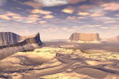 Fantezi uzaylı gezegenine. Ay. 3D endering 