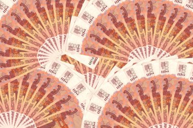 Rusya'nın para. 5000 ruble. Arka plan