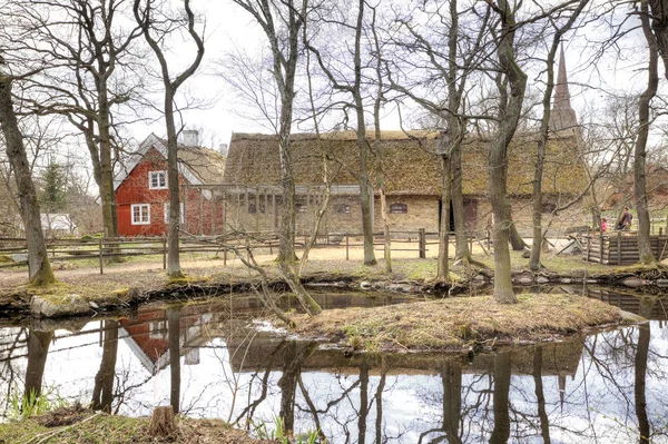 L'île de Djurgarden, Stockholm. Musée Skansen. Demeure-ho — Photo