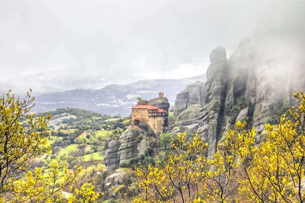 Grecja. Meteora. Klasztor Saint Nicholas Anapausas — Zdjęcie stockowe