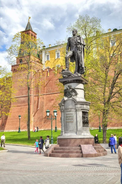 Moskva. Monument till kejsaren Alexander jag — Stockfoto