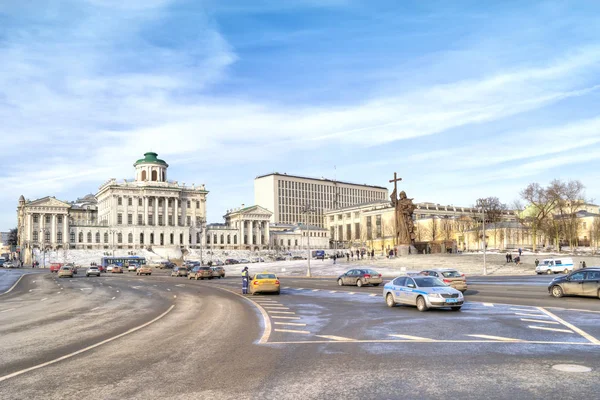 BOROWICKA Square. Moskwa. Pomnik Vladimir Sviatoslav — Zdjęcie stockowe