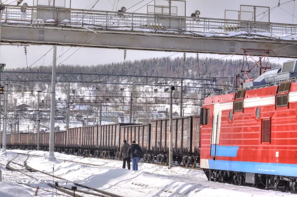 Murmansk. Trading railway station — Stock Photo, Image