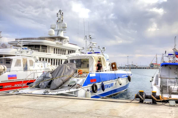 Bateau de patrouille de police — Photo