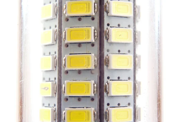 Lampada a LED su sfondo bianco — Foto Stock