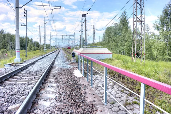 Stoisko z pociągów elektrycznych — Zdjęcie stockowe