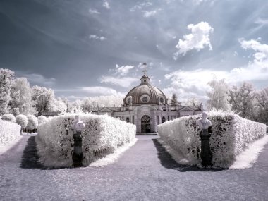 Sokakları Kuskovo, eski esta gayrimenkulün eski parkta