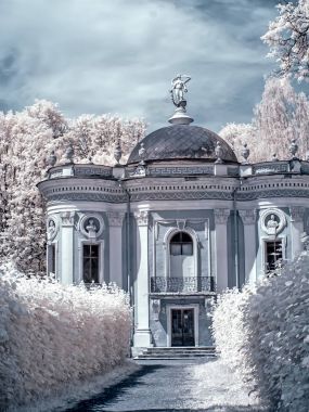 Sokakları Kuskovo, eski esta gayrimenkulün eski parkta