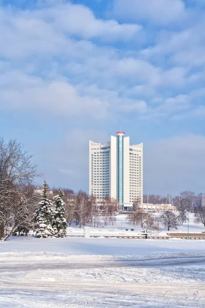 Minsk. Hotel Belarus — Fotografia de Stock