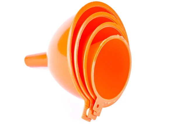 Set of orange funnels — Stock Photo, Image