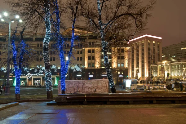 A festive tree in the square in Revolution Square — Stock Photo, Image