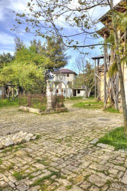 Abhazia. On the adjacent territory temple of Dormition of most H clipart