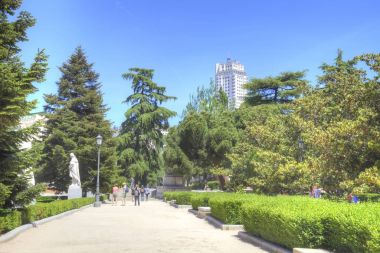 Madrid. Cityscape. Sabatini gardens 