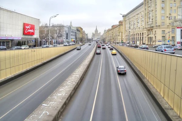 Moskwa Rosja Stycznia 2018 Majakowskiego Tunelu Bolshaya Sadovaya Street Pobliżu — Zdjęcie stockowe