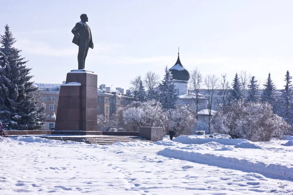 Pskov. Lenin Meydanı — Stok fotoğraf