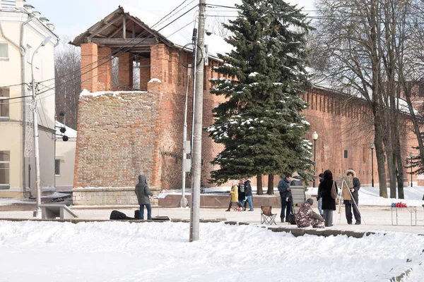 Smolensk. Fästning vägg — Stockfoto