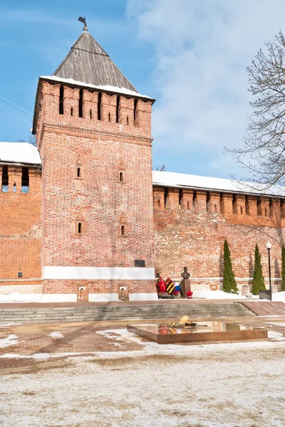 Memory of Heroes square. Eternal flame. Smolensk — Stock Photo, Image