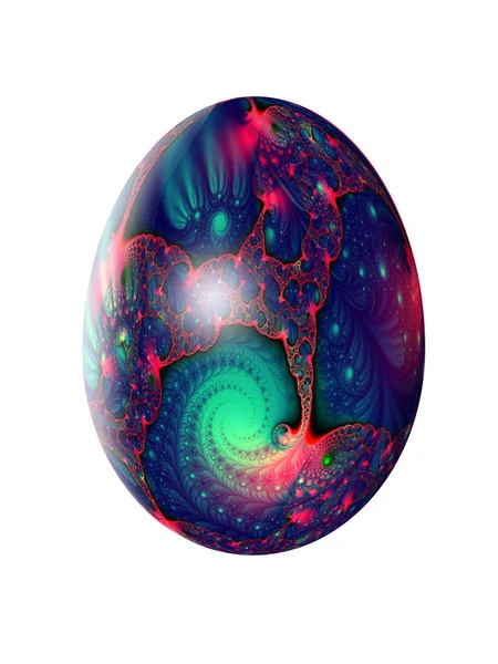 Abstracte fractale patroon. Easter egg. Illustratie — Stockfoto