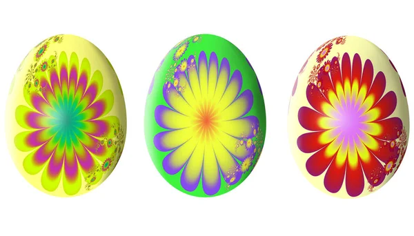 Patrón fractal abstracto. Huevo de Pascua. Ilustración — Foto de Stock