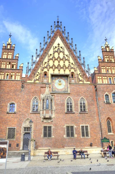 Wroclaw. The ancient town hall building — Stock Photo, Image