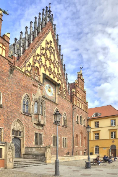 Breslau. das alte Rathausgebäude — Stockfoto