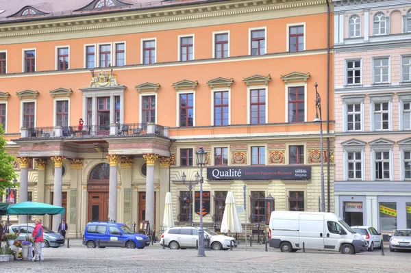 Wroclaw. Oude huizen in het marktplein — Stockfoto