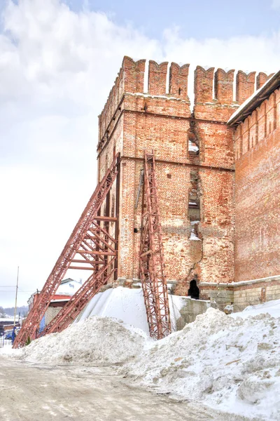 Fästning vägg. Tornet av Volkov. Smolensk — Stockfoto