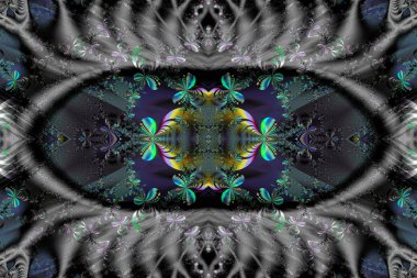 Soyut fraktal desen. Büyüleyici bir gerçeküstü süs. İllüstrasyon