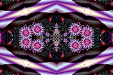 Soyut fraktal desen. Büyüleyici bir gerçeküstü süs. İllüstrasyon