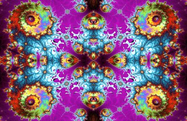 Soyut fraktal desen. Büyüleyici bir gerçeküstü süs. İllüstrasyon