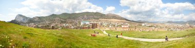 Ceneviz kalesi. Sudak. Kırım. Panorama