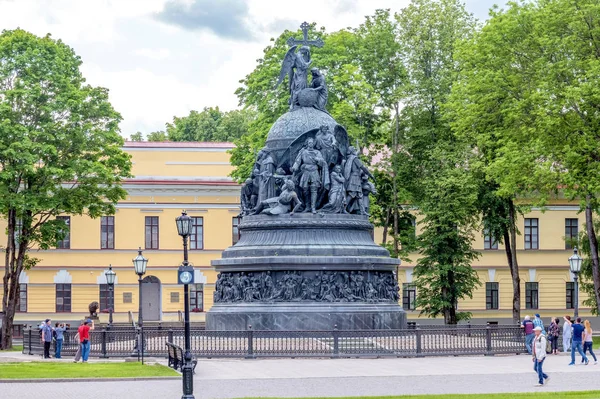 O monumento Milênio da Rússia. 1862 anos — Fotografia de Stock